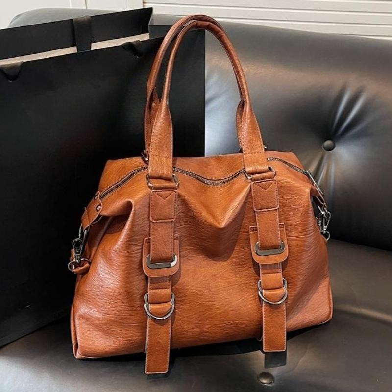 PU Leather Underarm Bag Retro Crossbody Bag with Adjustable Strap Tote Bags for Women