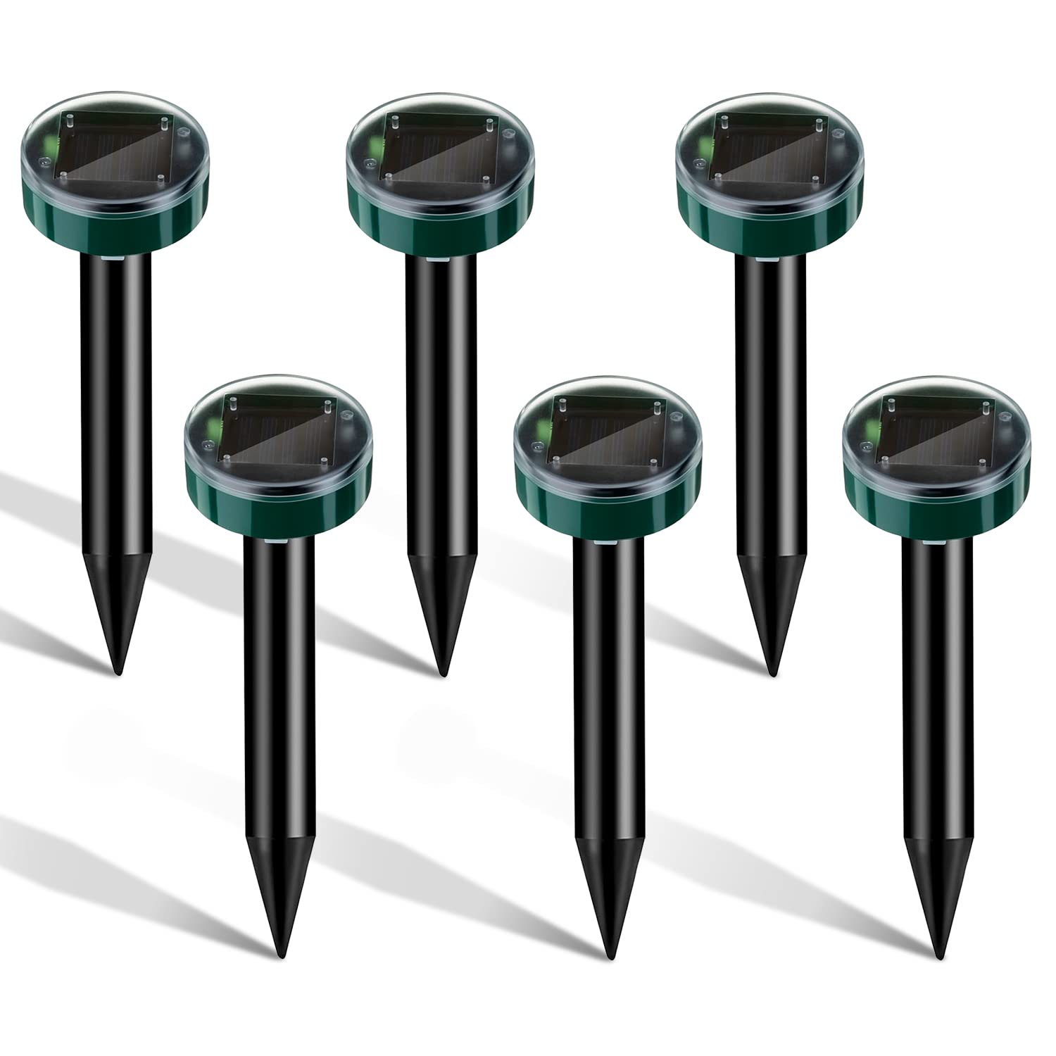 

Ultrasonic Animal Repellent Device for and and Inserts into the Ground Solar-Powered Moles, Rodents, Snakes, Pests, Energy-Saving, Convenient, Safe,