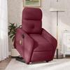 Vidaxl Lift and Massage Armchair, Reclining, Burgundy, Fabric Upholstered