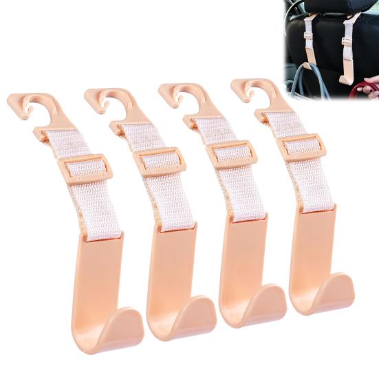 4Pcs Headrest Fastening Hooks Bag Hanger Car Hooks Car Interior Accessories