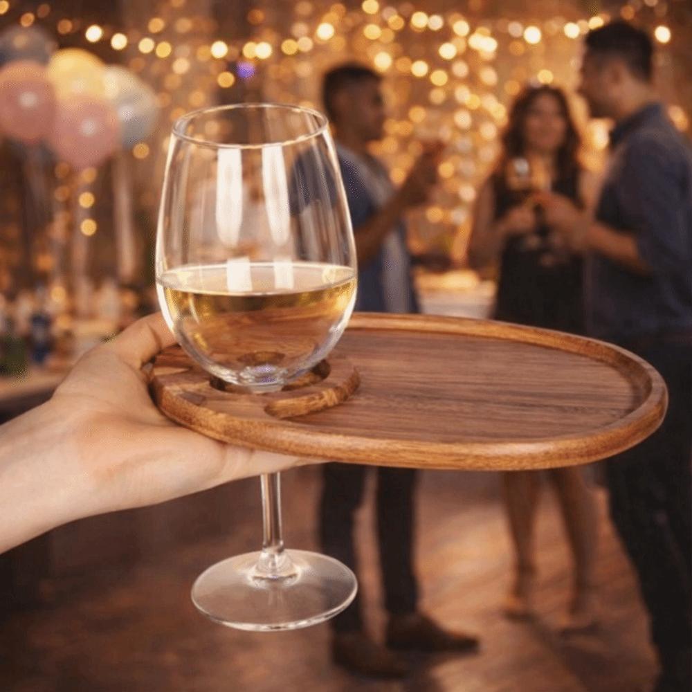 Smooth Surface Appetizer Plates Free Your Hand Goblet Snack Tray Goblet Charcuterie Board  Banquet