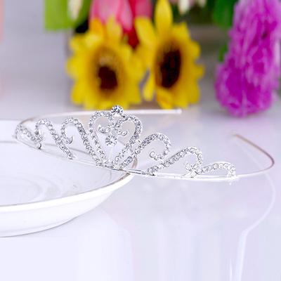 Dětská Dívčí čelenka do vlasů Princess 1ks Křišťálové doplňky do vlasů Svatební čelenky Svatební večírek Čelenka s korunkou Unikátní