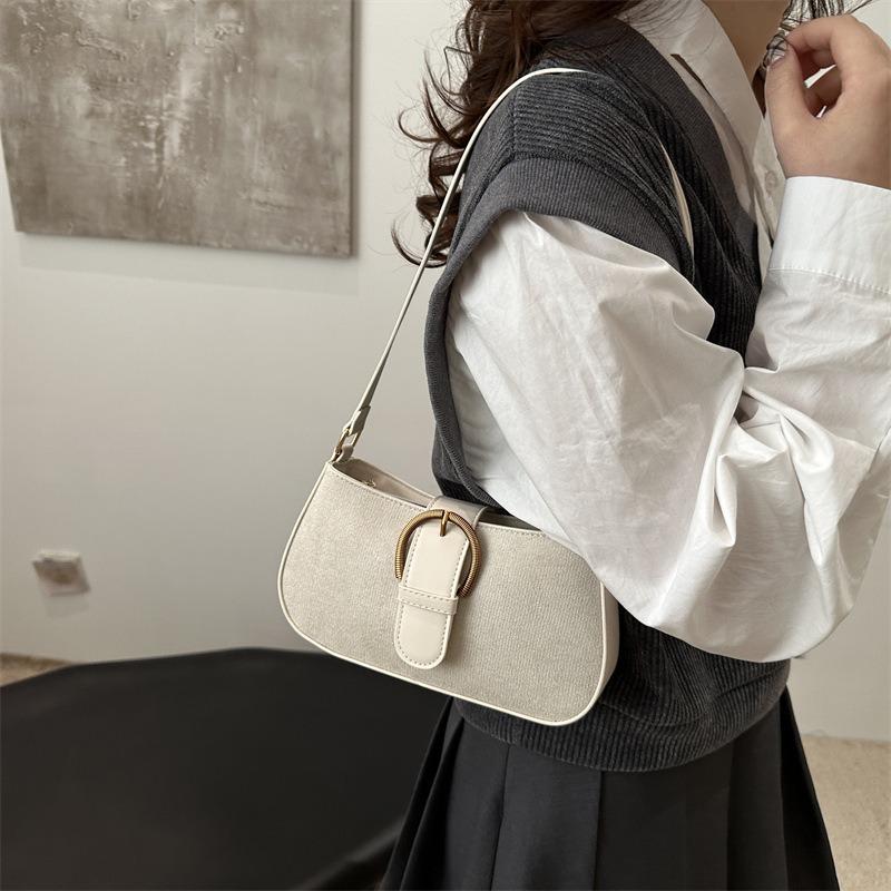 Summer new fashion buckle niche casual commuting versatile shoulder underarm bag premium handbag