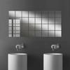 Mirror Stickers Decals Home Mosaic Set Silver Square