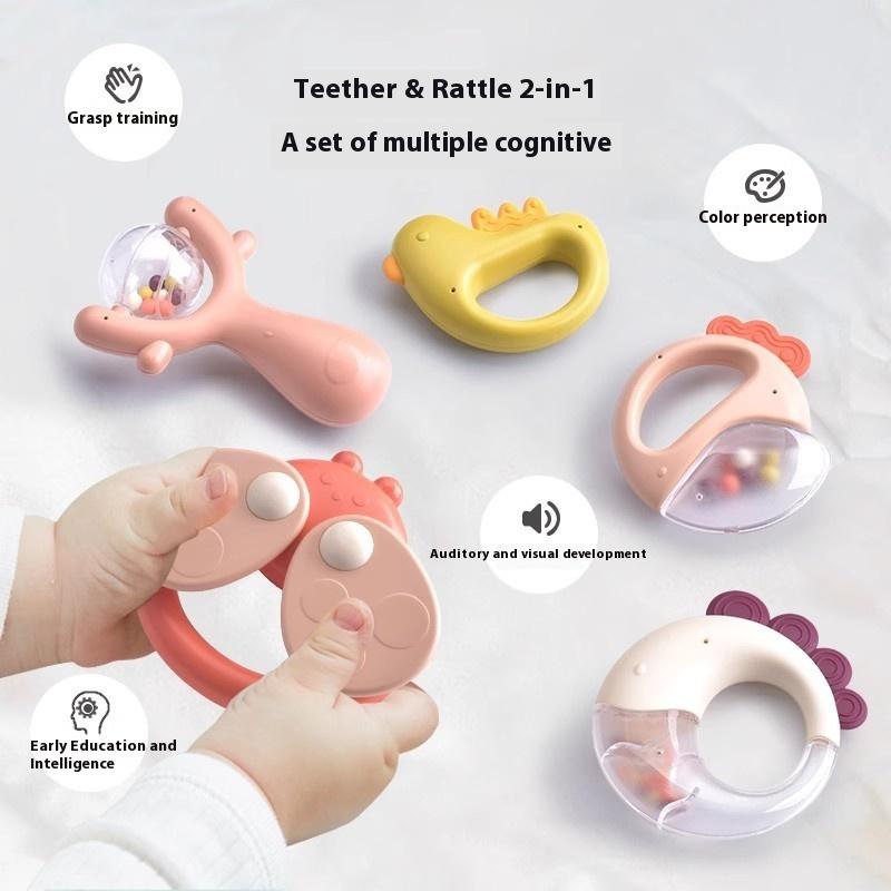 Baby toy rattle 0 to 6 months newborn baby early education puzzle grasp training 0 1 year old rattle