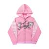 Y2K Gothic Punk Printed Men's and Women's Street Fashion Hooded Sports Shirt Hip Hop Retro Harajuku Loose Zip-up Hoodie