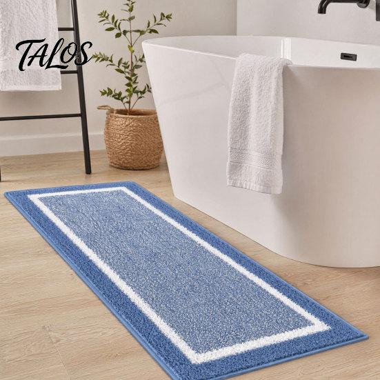 Set da 3pz Tappetini da Bagno, Tappeti da Bagno Altamente Assorbenti Antiscivolo, Tappetini Morbidi Lavabili per Lavandino del Bagno, WC, Vasca da Bagno