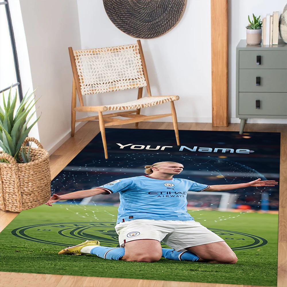 Haaland Personalized Text Carpet Perfect For Bedrooms Kitchen Outdoor Foyer Antislip Carpet Decorate Offices Perfect Gift For Friends Family