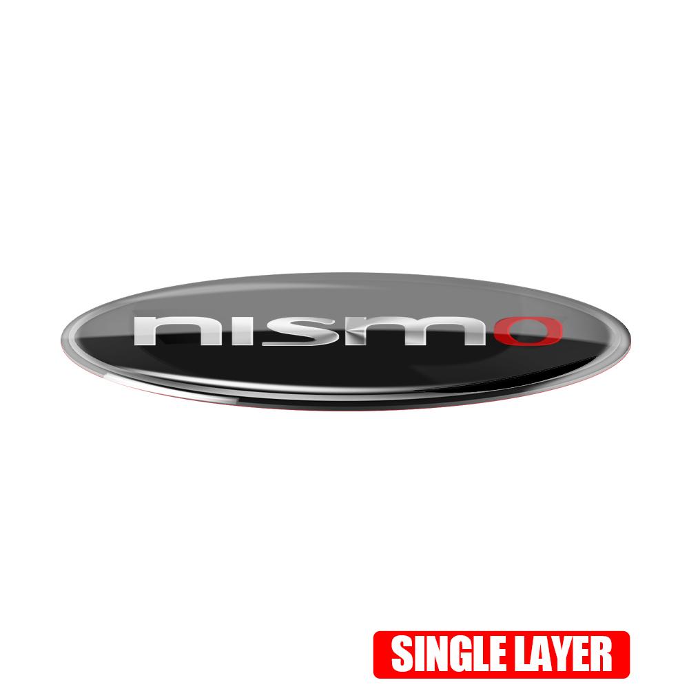 Wskpa9 Nissan Aluminium Auto Logo Aufkleber 3D Ovales Logo Aufkleber Für Auto Karosserie Kofferraum Kotflügel Dekoration Für Nismo X-Trail 1 Qashqai Note Leaf