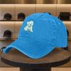Westie Dog Print Washed Baseball Cap Adjustable Cotton Outdoor Casual Unisex