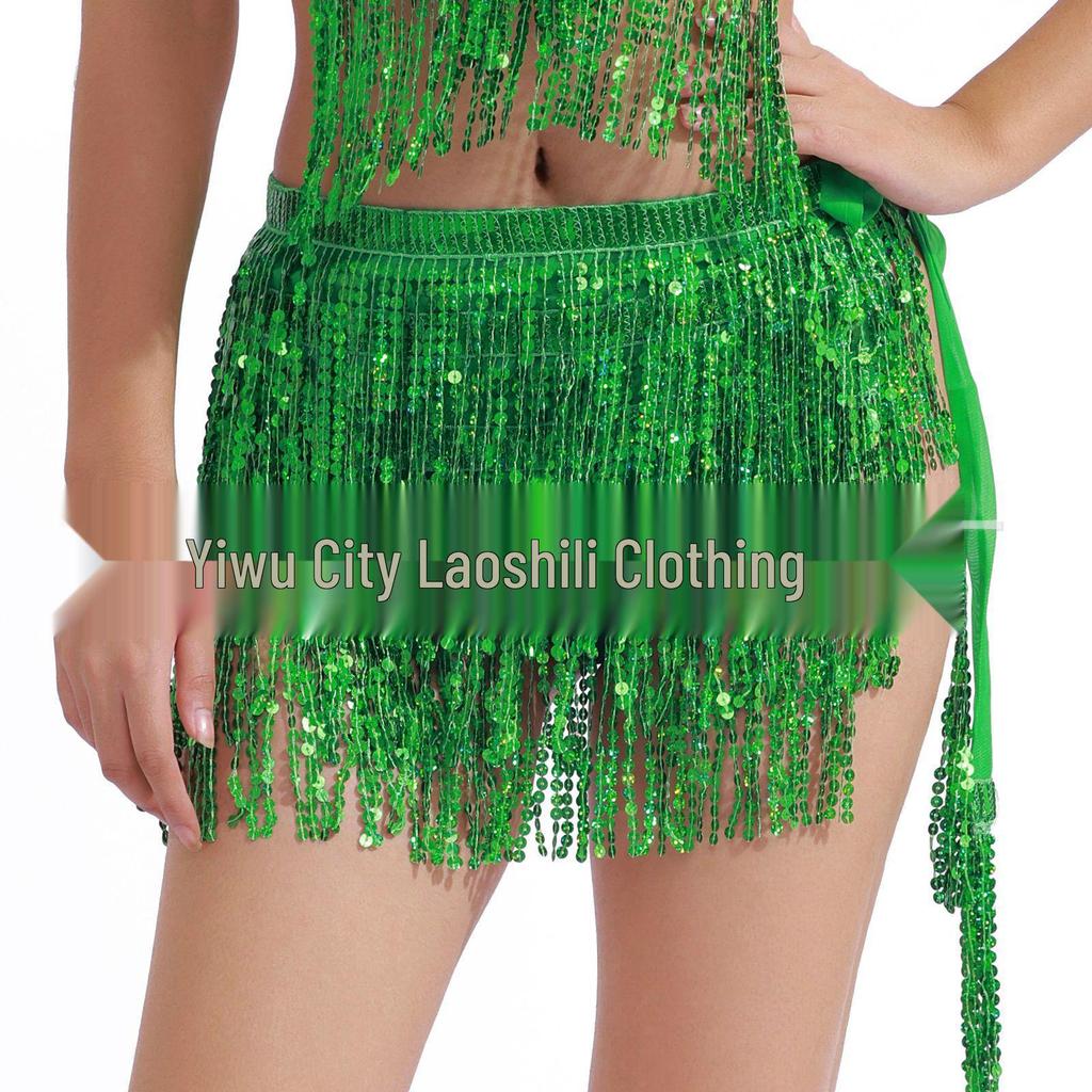 Bohemian Sequin Tassel Hip Scarf & Mini Skirt for Belly Dance