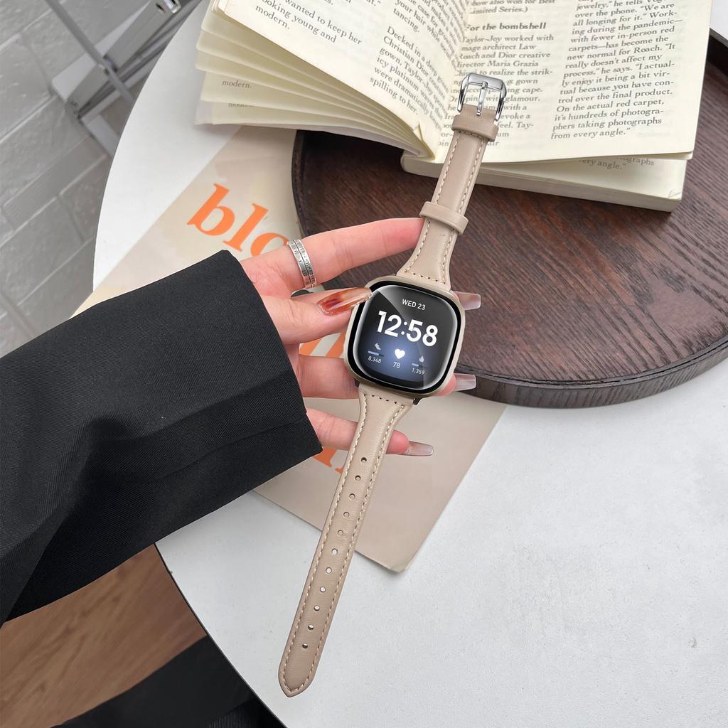 Slim Leather Strap for Fitbit Versa 4/ Versa 3/Versa 2/Versa 1/Versa Lite Smart Watch Strap Correa For Fitbit Versa Sense 2