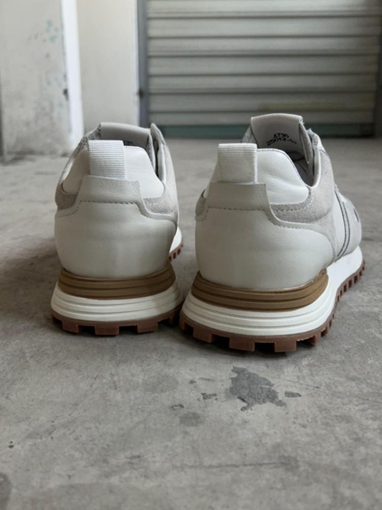 Fashion Men Thick Platform Genuine Leather Sneakers Outside Joggers Trainers Man Spring New Comfortable Active Skateboard Shoes