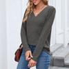 Women Tops Long Sleeve R-Neck Shirts Fall Fashion  Casual Business Tunic Blouses