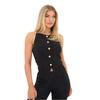 I Saw It First Womens/Ladies Halter Neck Sleeveless Waistcoat
