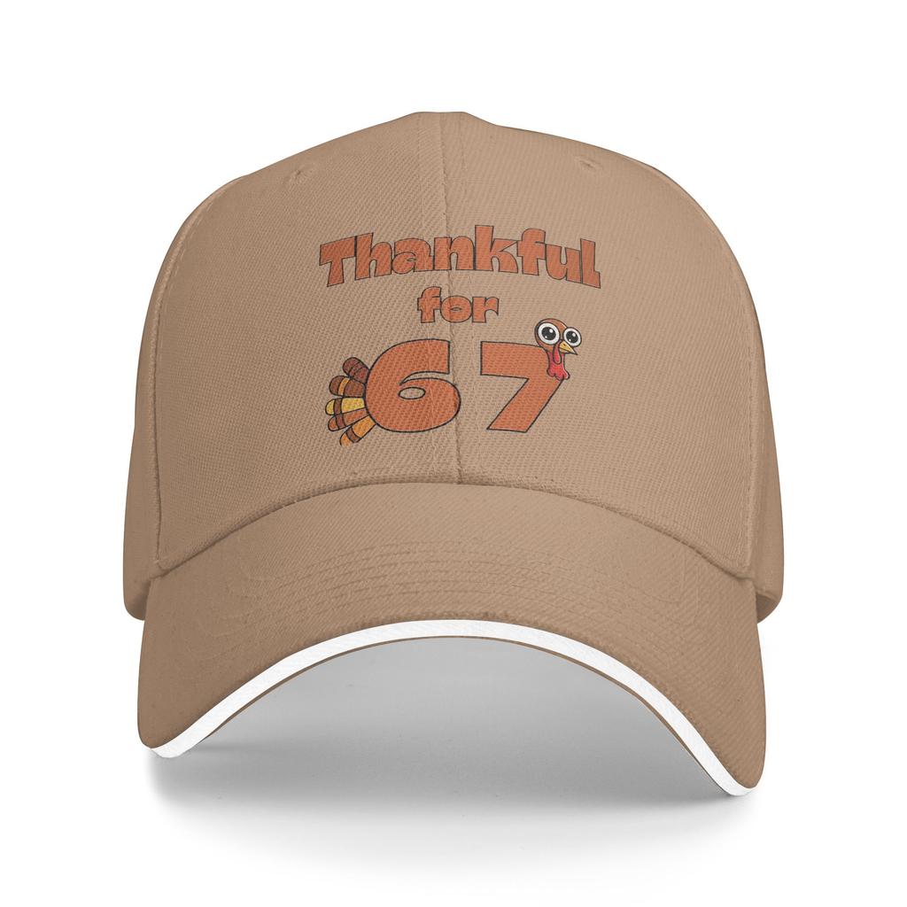 Thankful for 67 Meme Turkey Thanksgiving Casual Baseball Cap Summer  Trucker Hat Outdoor Sports Snapback Cap Men Baseball Caps