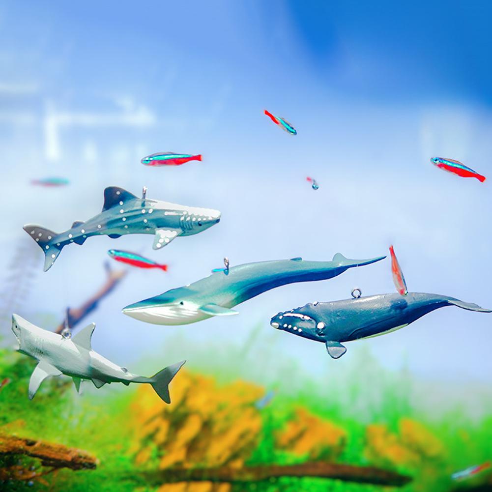 Zwemmende Haai Walvis Ornament Simulatie Zee Dieren Nieuwigheid Onderwater Wereld Ornament Aquascaping Decoraties