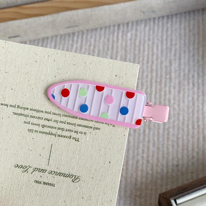 New Polka Dot Dopamine Print Hair Clip - Cute Duckbill Design for Babies and Girls