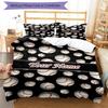 3PC Custom Name Baseball Fan Cover Bedding Set Duvet Cover Closure Includes 1 Duvet Cover & 2 Pillowcases for Bedroom