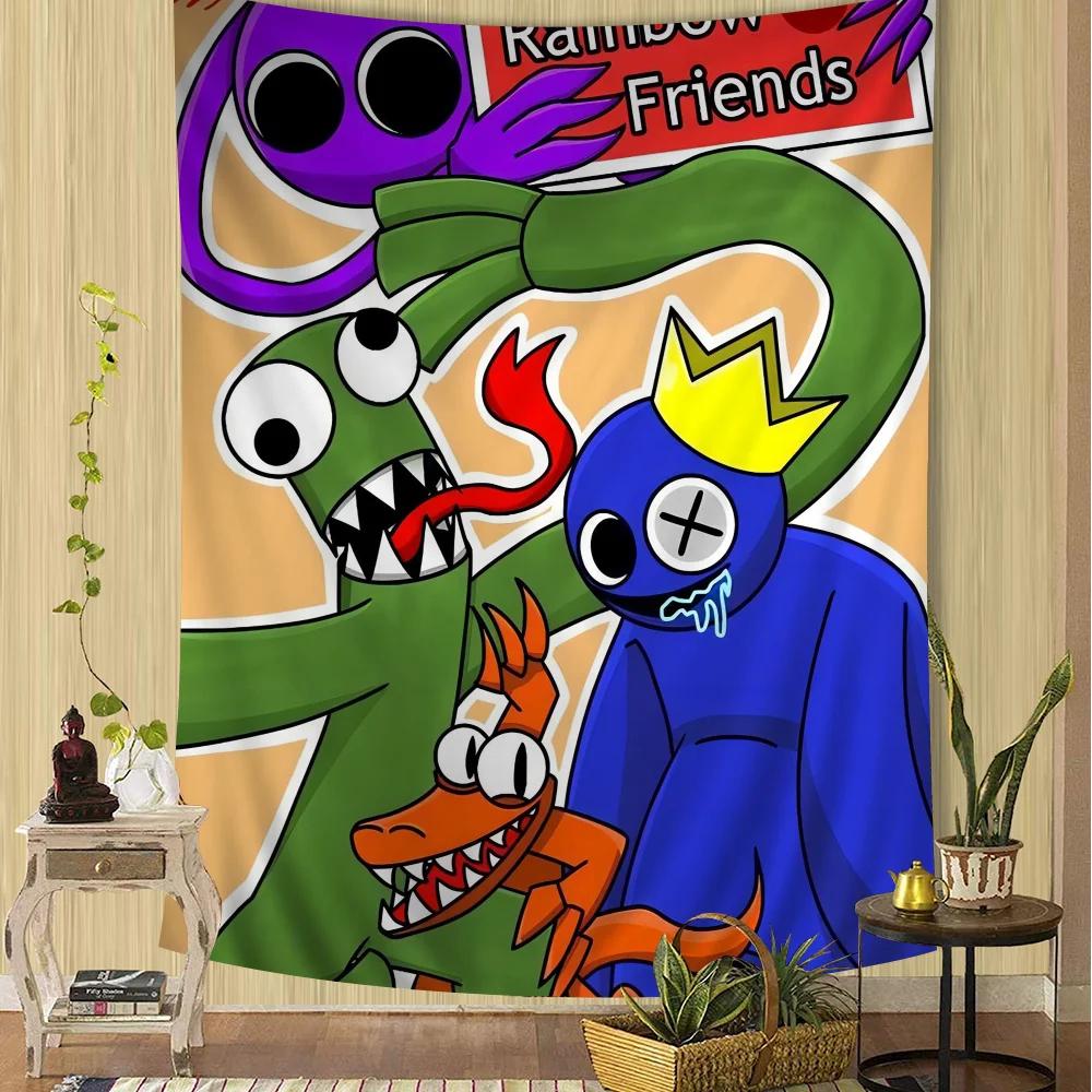 Rainbow Friends Chart Tapestry Art Science Fiction Room Home Decor Cheap Hippie Wall Hanging