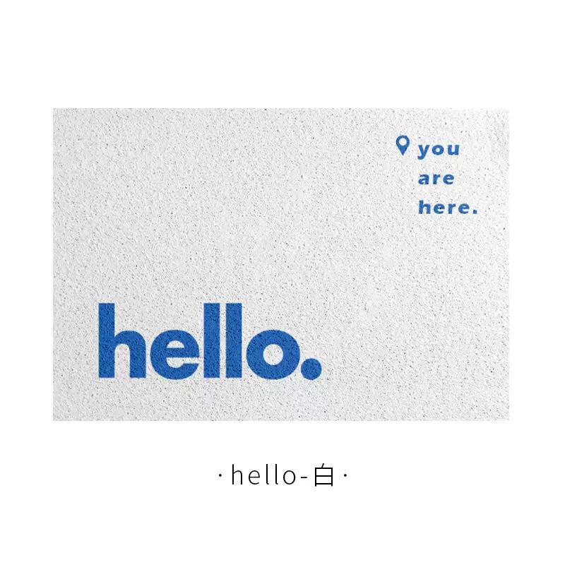 

Hello Mat, Loop File Floor Mat, Text Floor Mat, Home Floor Mats, Wear Resistant 40x60cm белый