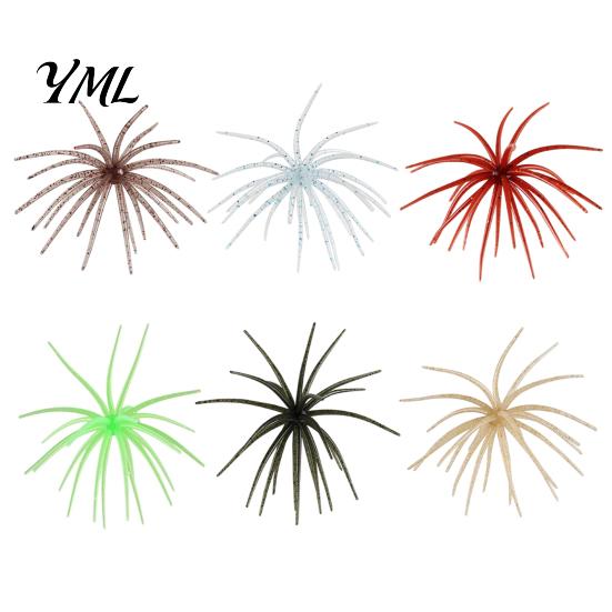 Elastic Soft Baits for Saltwater Floating Sea Urchin Lures, Highly TPE Bionic Fishing Baits, Finesse Lures Weed Lines Flexible Realistic Tentacles