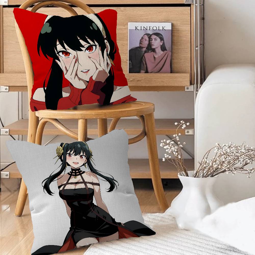 Yor ANIME Forger Pillow Case Removable Washable Cushion Cover – All-Season Soft Linen
