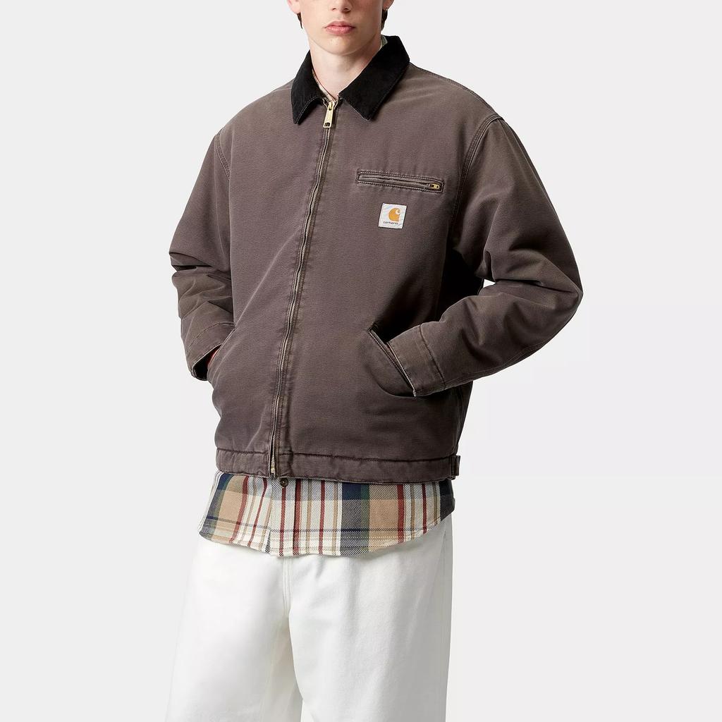 Carhartt WIP FW25 OG Detroit Jacke Klassisch Locker Quadratisches Etikett Dreifache Naht Langarm Detroit Jacke Herrenjacken I035614-1YL-4O