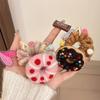 Wool Felt Telephone Line Hair Rope Straight Cookies Ponytail Holder Plush Donut Hair Ring  Party