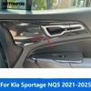 For Kia Sportage NQ5 - 2024 2025 Carbon Fiber ide Door Handle Bowl Panel Cover Trim Interior Accessories Car Styling