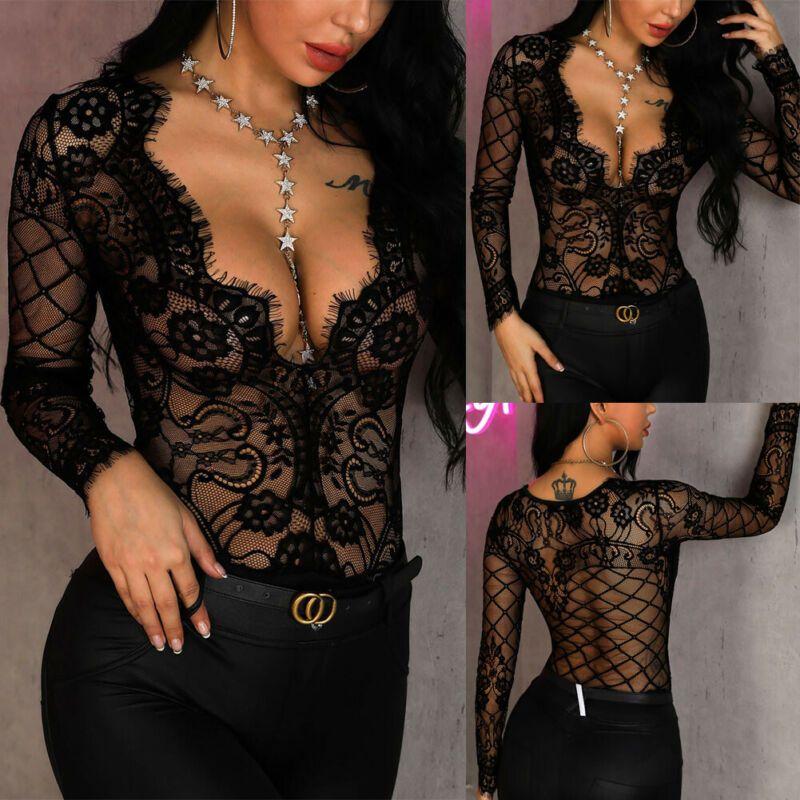 Solid Color Sexy Sheer Bodysuit2022 Summer Pure Color Sexy Transparent Close-Fitting Union Suit