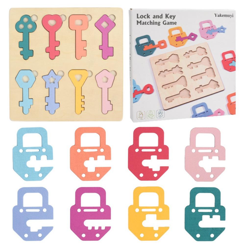 

Shape Matching Baby Lock Key Matching Puzzle Preschool Educational Toy Skills Training 1 Set