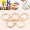 20Pcs Natural Unfinished Wood Rings Wooden Round DIY Craft Jewelry Making Accessory New