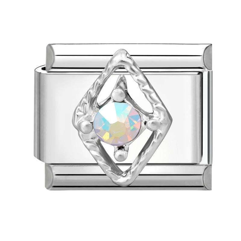

Fashion Cherry Flower Heart Star Dreamy Shiny Zircon Y2K Italian Charm Links Fit 9mm Bracelet Stainless Steel DIY Making Jewelry