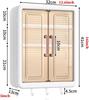 No-Drill Bathroom Shelf & Storage Cabinet - Wall Organiser for Bathroom Essentials, Makeup, Skincare with 2 Doors, 32 X 40.5 X 13cm (White, 3 Layer)