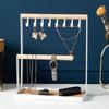 2-Tier Design Jewelry Display Frame Hanging T-shaped Holder Jewelry Display Rack  Jewelry Organizer