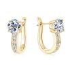 Silvere Glam New fashionable, simple and high-end moissanite earrings from Japan and South Korea, with slightly set pure silver cool ear buckles