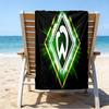 Asciugamano da Spiaggia in Microfibra Werder Bremen, Leggero e Asciugatura Rapida, per Viaggi Estivi, Essenziale per la Spiaggia, Piscina all'Aperto