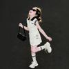 Girls' Summer Style Polo Collar Vest & Skirt Two-Piece Set - Trendy Korean-Inspired Outfit