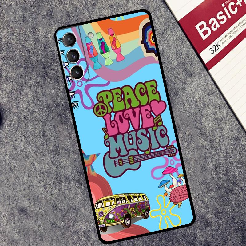 

Hippy Peace Bus Cat Case For Samsung Galaxy S26 S25 S24 Ultra S20 FE S21 S22 S23 Plus S10 S25 FE Cover Couqe Galaxy S24 FE