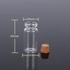 Transparent Glass Sealed Decoration Vial Cork Stopper Lid Storage Subpackage Bottle Multi Purpose Small Capacity Reagent Bottles
