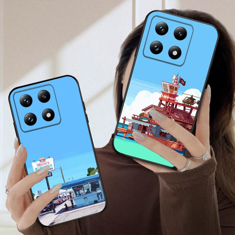 Sunset Xia Street For Xiaomi 11T 11 Ultra 12 12T Pro 14 15 13 Lite Mi Poco M4 5 M7 5G X4 X5 M6 C75 Pro X6 4G soft phone case