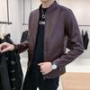 Leather Jacket New Spring and Autumn Leather Jacket Casual Handsome Trendy Top Korean Style Men's Jacket Men's Clothing