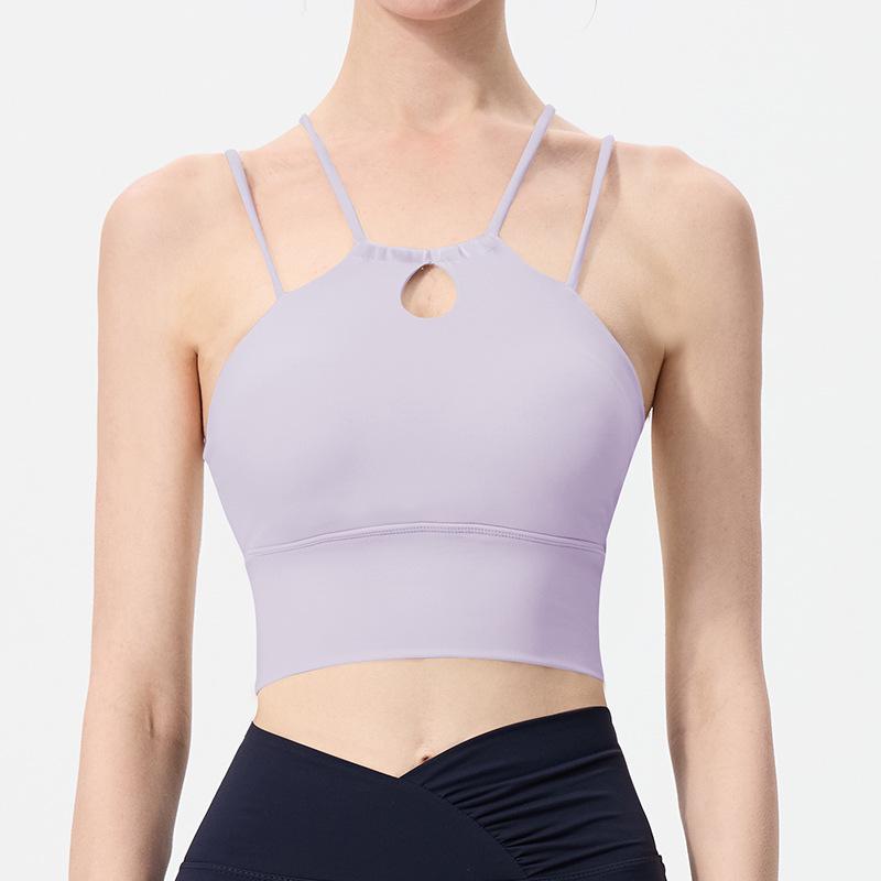 Women's Shockproof, Breathable Sports Bra with Criss-Cross Straps and Quick-Dry Cloud Feel - Water Drop Series