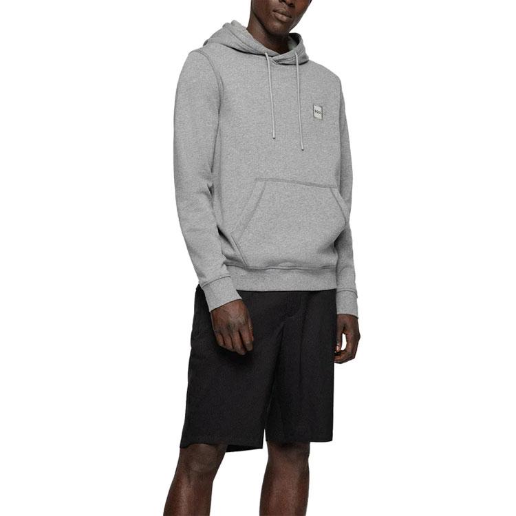 Hugo Boss Sweatshirts Men's Gray Hooded Moderate Straight Fit 50468445-051