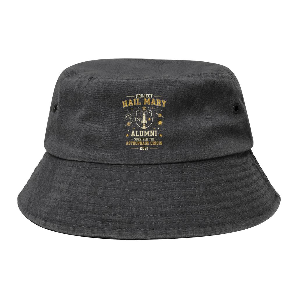 Unisex Distressed Denim Washed Bucket Hat Funny Rocky Project Hail Mary Meme Retro Summer Headwear Fishing Cap Panama Hat Gift