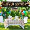 30-80 Old Birthday Background Decor Birthday Banner Hanging Poster Flag 50th 60th 70th Latex Balloon Bunting Garland Anniversary