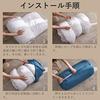 Topfinel Futon Storage Bag, Cushioned Futon Storage Case, Futon Storage, Futon Clothing Case, Down Comforter Storage, Handles, Lid, Round, Blue (35 x