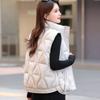 Large size pocket stand-up collar vest women's short autumn and winter new loose and light feather vest vest vest vest vest vest