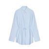 Spring New Women's Clothing Work Clothing Linen Blended Draping Shirt 4764055 4764052 4764051